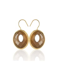 Kadir Jewellery 22 Ayar Altın Kaplama Kadın Taşlı Küpe -El İşçiliği Ve Hipoalerjenik Küpe