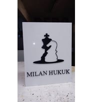 Firmaya Özel Hukuk Bürosu Yazılı Tabela 3D Led Neon Etkili Işıklı Tabela 30X45 CM Tek Taraflı
