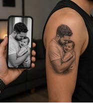 Kişiye Özel 2 Adet 7 Cm x 10 Cm Geçici Dövme Paketi