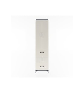 Hyperion Dolap 5 Raflı 2 Çekmeceli 4 Kapaklı 60x44x243 Antrasit-Aytaşı