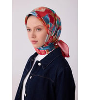 Belli Twill İpek Desenli Eşarp 4310D