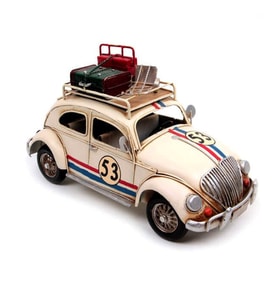 Dekoratif Nostaljik Metal Araba Volkswagen Beetle Classic Vosvos  Dev Boyut  E-5164