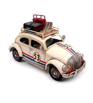 Dekoratif Nostaljik Metal Araba Volkswagen Beetle Classic Vosvos  Dev Boyut  E-5164