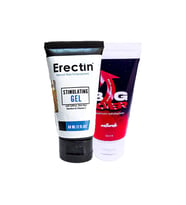 Erectin Penis Kaldırıcı Jel + Big Lover Penis Büyütücü Krem