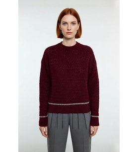 Kadın Oversize Rahat Kesim Dokulu Triko Kazak Soğuk Havalarda Şık Ve Konforlu Günlük Stil Kaliteli