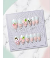 Louésse Blossom Fairy Takma Tırnak 12’li Pastel Çiçekli Kelebekli Bahar Nail