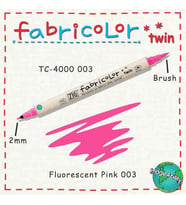 Zig Fabricolor Twin Çift Uçlu Kumaş Boyama Kalemi FLUORESCENT PINK 