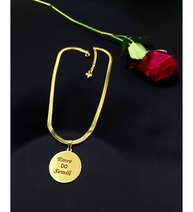 İSİMLİ ÇELİK İTALYAN KOLYE (Gold)
