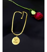 İSİMLİ ÇELİK İTALYAN KOLYE (Gold)