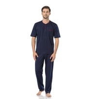 Pierre Cardin Erkek Kısa Kollu Penye Pijama (Lacivert)