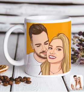 BK Gift Kişiye Özel Çizgi Roman Karikatürlü Beyaz Kupa Bardak