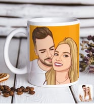 BK Gift Kişiye Özel Çizgi Roman Karikatürlü Beyaz Kupa Bardak
