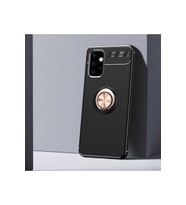 Samsung Galaxy A32 5G Uyumlu Kılıf Zore Ravel Silikon Kapak (Siyah-Rose Gold)