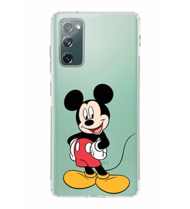 Samsung Galaxy S20 FE  Kamera Korumalı Kapak Mickey Mouse Tasarımlı  Şeffaf  Kılıf