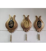 Allah Muhammed Duvar Süsü ve Duvar Saati 3'lü Set