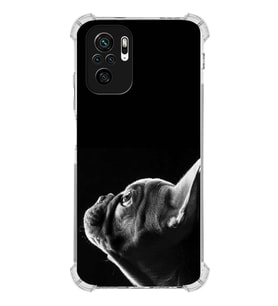 PrintiFy Xiaomi Redmi Note 10 Uyumlu Köpek 1 Baskılı Şeffaf Köşe Korumalı Antişok Kılıf