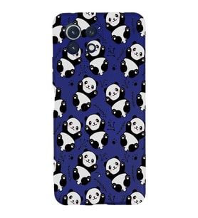 Xiaomi Mi 11 Lite Uyumlu Lansman Kılıf Panda Tasarımlı İçi Kadife Kapak-Lacivert (Şeffaf)