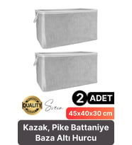 2 Adet Çok Amaçlı Kazak Pike Battaniye Kıyafet Hurcu Dolap Düzenleyici Yerden Tasarruf Baza Altı