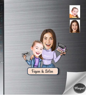 Kişiye Özel Anneler Günü Ahşap Magnet -3