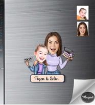 Kişiye Özel Anneler Günü Ahşap Magnet -3