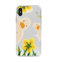Iphone X ve XS Uyumlu Sevimli Ördekler Tasarımlı Şeffaf Telefon Kılıfı