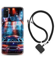 Samsung M21 M22 M23 M30 M31S M32 Kılıf Boyun Askılı Silikon Neon Cars 1724