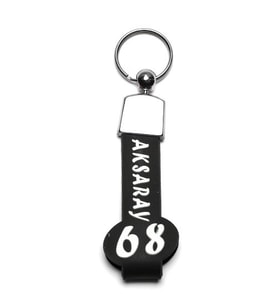 SLİKON SAPLI ŞEHİR PLAKA  ANAHTARLIK-(AKSARAY68)-ANAH158