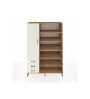Kronos Dolap 9 Raflı 3 Çekmeceli 3 Kapaklı 132x59x195 Çam-Aytaşı/Aytaşı
