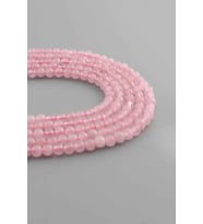 Pembe Kuvars Taşı Küre Kesim 4mm Doğal Taş Dizi [AA]