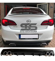 Opel Astra J Difüzör Arka Tampon Eki 4 Egzoz Çıkışlı Siyah Lüx Tip