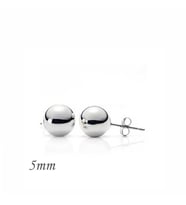 Gümüş Top Küpe - 5 mm