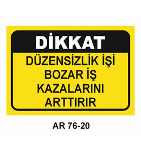 İŞ GÜVENLİĞİ UYARI LEVHASI 1 ADET PVC 21 X 29CM