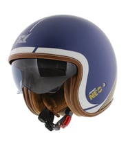 Motosiklet Kaskı Retro Güneş Vizörlü Hornet S Sv Neo C7 Mat Mavi Motorcu Kask