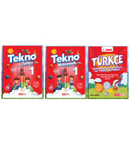 KIRMIZI BEYAZ YAYINLARI 1.SINIF 2.DÖNEM TEKNO TÜRKÇE - MATEMATİK - NOKTALAMA İŞARETLERİ 3'LÜ SET
