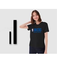 BK Gift Knicks Basketball Tasarımlı Kadın Siyah T-shirt, Arkadaşa Hediye, Doğum Günü Hediyesi, Trend Tişört, Sevgili Hediyesi-1