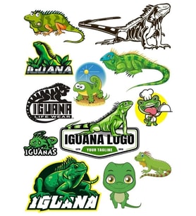 İguana Sticker Set-2 12 Parça Telefon, Tablet, Defter, Laptop Sticker