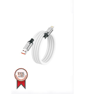 Torima Beyaz 3.0A Lightning Silikon Şarj-data Kablosu