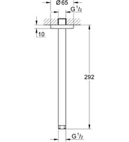 Grohe Rainshower® Tepe Duşu Için Tavan İniş Borusu 292 Mm - 28497000 (Çok Renkli)