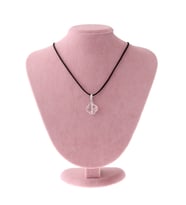 Pembe Kuvars Yonca Doğaltaş Kolye Ucu M441