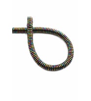 Hematit Doğal Taş Parlak Gökkuşağı Rondela Kesim 6x1mm Dizi [AA]