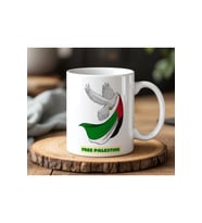 Free Palestine Tasarımlı Beyaz Seramik Baskılı Kupa Bardak 330ml