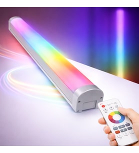RGB LED Işık Kanalı 12V Hazır Tak-Çalıştır 1 Metre 64 Renkli Alüminyum Profil Aydınlatma Gamer Streamer Stüdyo & Dekor (Çok Renkli)
