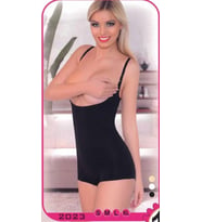 Siyah Kadın Göğüs Altı İnce Askılı Body Korse Toparlayıcı S-XL 2023
