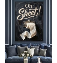 Mizahi Oh Sheet Yazısı Dekoratif Kanvas - Mdf Ahşap Tablo