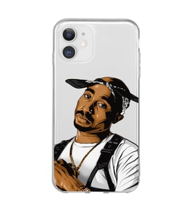 Iphone 11 Uyumlu Tupac Tasarımlı Şeffaf Telefon Kılıfı