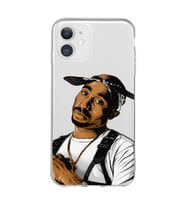 Iphone 11 Uyumlu Tupac Tasarımlı Şeffaf Telefon Kılıfı