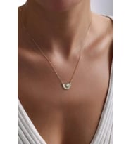 14 Ayar Altın Opal Taşlı Tasarım Kolye