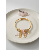 Kedili Model Pembe Charmlı Bileklik