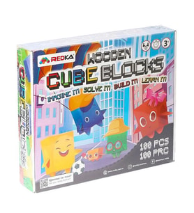 Redka Wooden Cube Blocks Kutu Oyunu