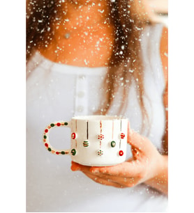 Özce Ceramic Yılbaşı Temalı Kış Işıltısı Handmade 200 ml Mug
